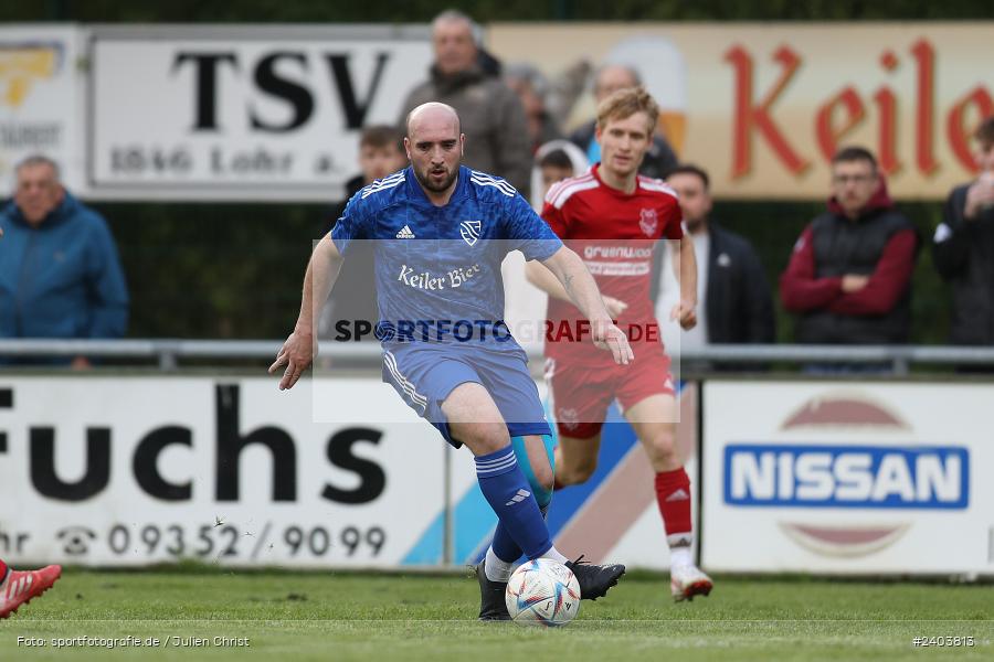 Sportgelände, Lohr, 17.04.2024, sport, action, BFV, Fussball, April 2024, 28. Spieltag, Bezirksliga Unterfranken West, SpVgg Hösbach-Bahnhof, TSV Lohr - Bild-ID: 2403813