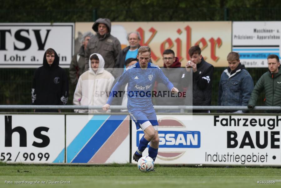 Sportgelände, Lohr, 17.04.2024, sport, action, BFV, Fussball, April 2024, 28. Spieltag, Bezirksliga Unterfranken West, SpVgg Hösbach-Bahnhof, TSV Lohr - Bild-ID: 2403836