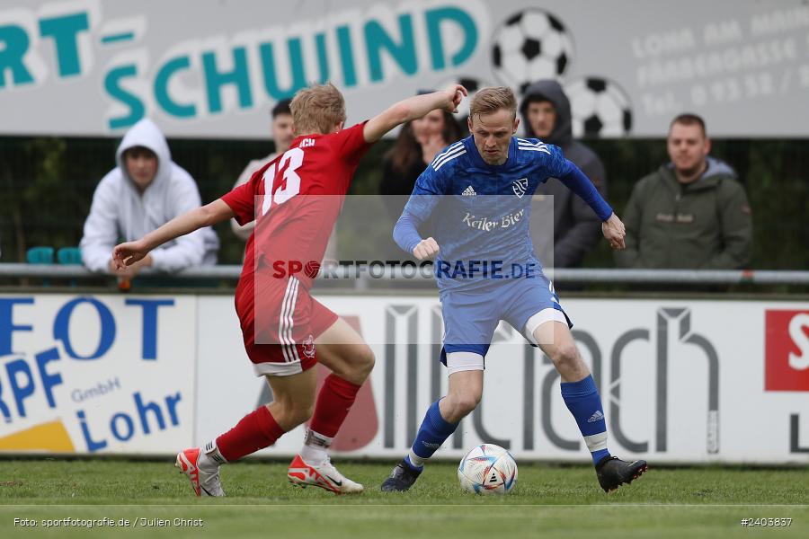 Sportgelände, Lohr, 17.04.2024, sport, action, BFV, Fussball, April 2024, 28. Spieltag, Bezirksliga Unterfranken West, SpVgg Hösbach-Bahnhof, TSV Lohr - Bild-ID: 2403837