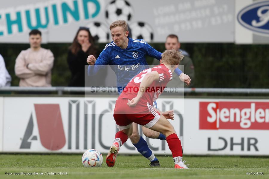 Sportgelände, Lohr, 17.04.2024, sport, action, BFV, Fussball, April 2024, 28. Spieltag, Bezirksliga Unterfranken West, SpVgg Hösbach-Bahnhof, TSV Lohr - Bild-ID: 2403838
