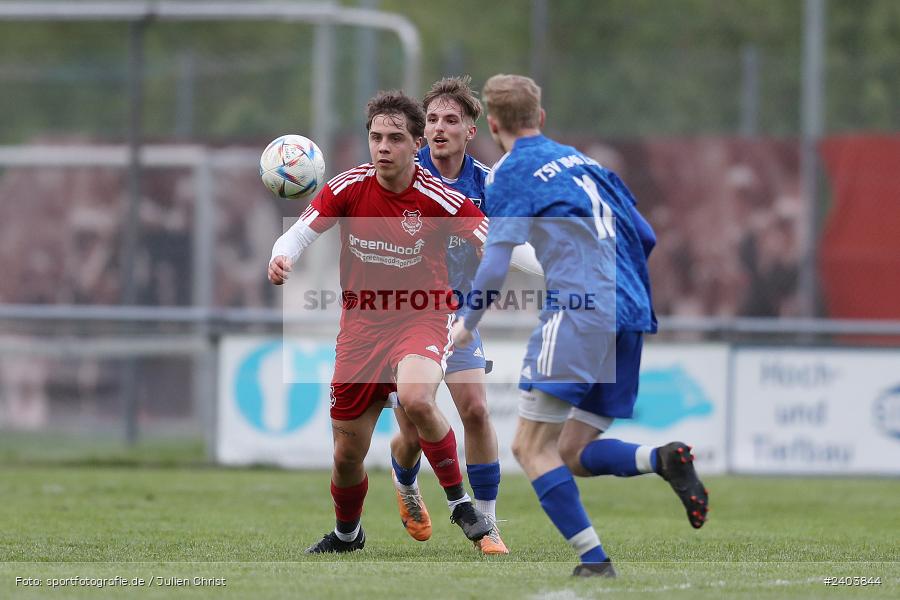 Sportgelände, Lohr, 17.04.2024, sport, action, BFV, Fussball, April 2024, 28. Spieltag, Bezirksliga Unterfranken West, SpVgg Hösbach-Bahnhof, TSV Lohr - Bild-ID: 2403844