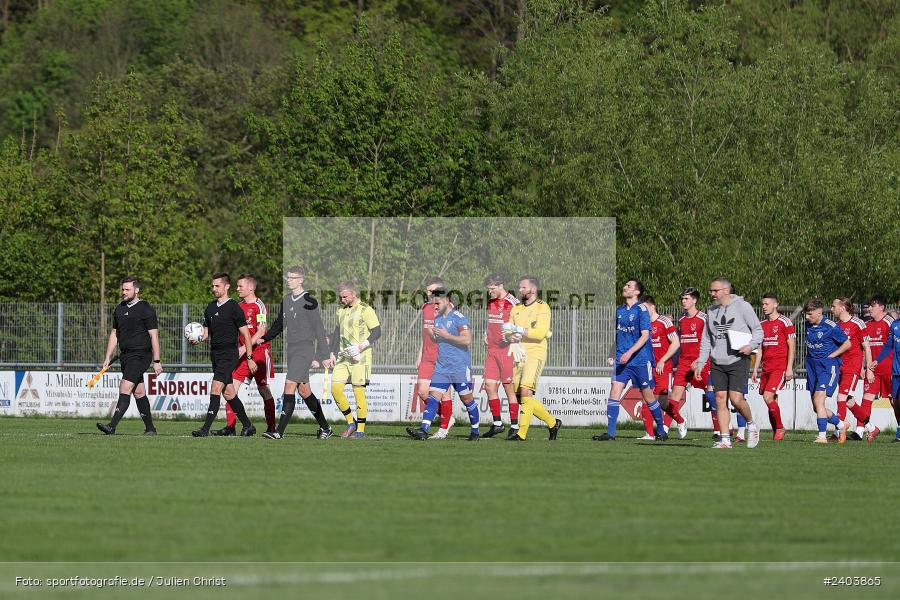 Sportgelände, Lohr, 17.04.2024, sport, action, BFV, Fussball, April 2024, 28. Spieltag, Bezirksliga Unterfranken West, SpVgg Hösbach-Bahnhof, TSV Lohr - Bild-ID: 2403865