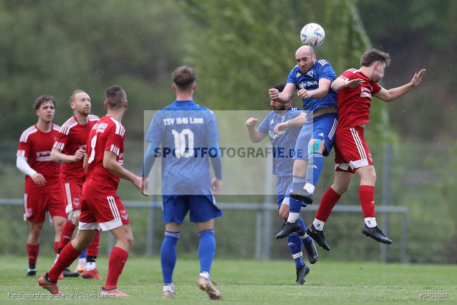 Sportgelände, Lohr, 17.04.2024, sport, action, BFV, Fussball, April 2024, 28. Spieltag, Bezirksliga Unterfranken West, SpVgg Hösbach-Bahnhof, TSV Lohr - Bild-ID: 2403881