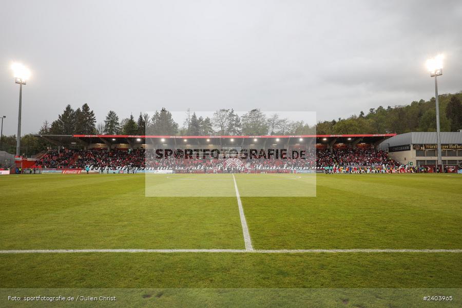 AKON Arena, Würzburg, 20.04.2024, sport, action, BFV, Fussball, April 2024, 30. Spieltag, Regionalliga Bayern, 1. FC Schweinfurt 1905, FC Würzburger Kickers - Bild-ID: 2403965