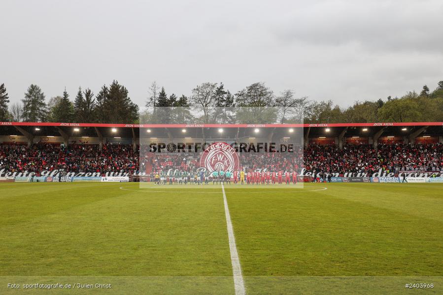 AKON Arena, Würzburg, 20.04.2024, sport, action, BFV, Fussball, April 2024, 30. Spieltag, Regionalliga Bayern, 1. FC Schweinfurt 1905, FC Würzburger Kickers - Bild-ID: 2403968
