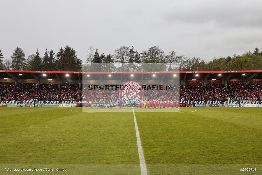 AKON Arena, Würzburg, 20.04.2024, sport, action, BFV, Fussball, April 2024, 30. Spieltag, Regionalliga Bayern, 1. FC Schweinfurt 1905, FC Würzburger Kickers - Bild-ID: 2403969