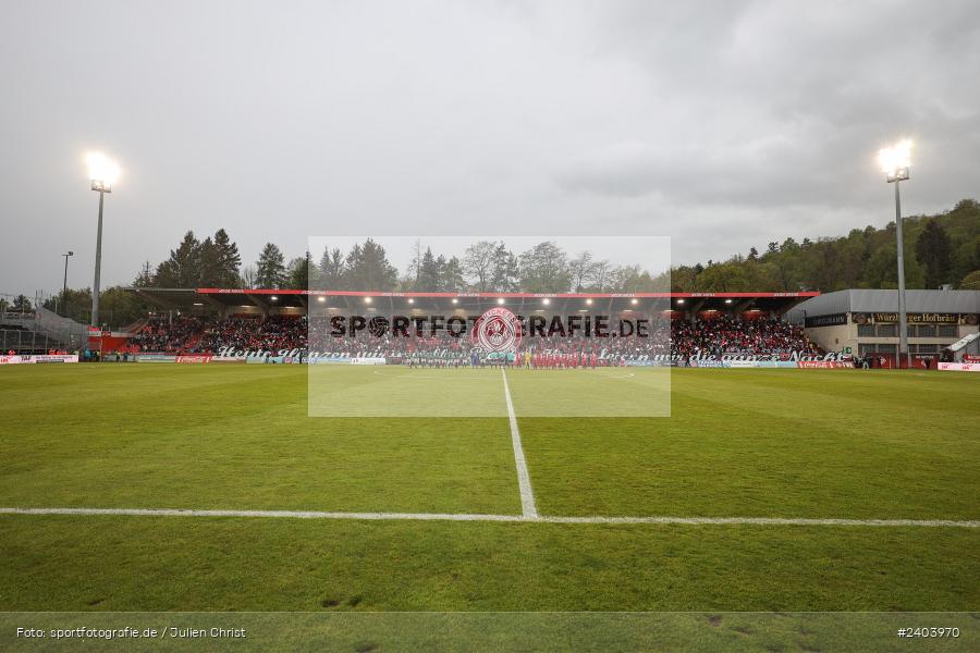 AKON Arena, Würzburg, 20.04.2024, sport, action, BFV, Fussball, April 2024, 30. Spieltag, Regionalliga Bayern, 1. FC Schweinfurt 1905, FC Würzburger Kickers - Bild-ID: 2403970
