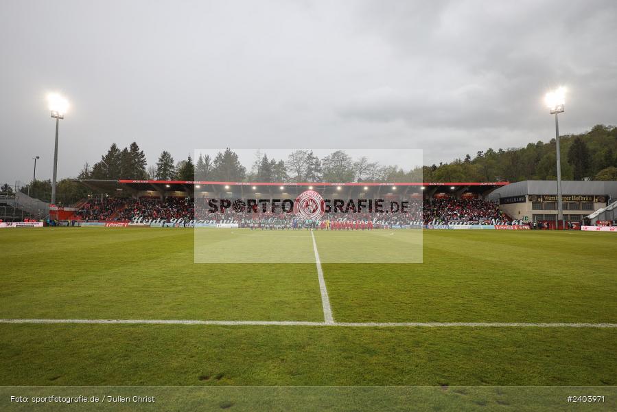 AKON Arena, Würzburg, 20.04.2024, sport, action, BFV, Fussball, April 2024, 30. Spieltag, Regionalliga Bayern, 1. FC Schweinfurt 1905, FC Würzburger Kickers - Bild-ID: 2403971