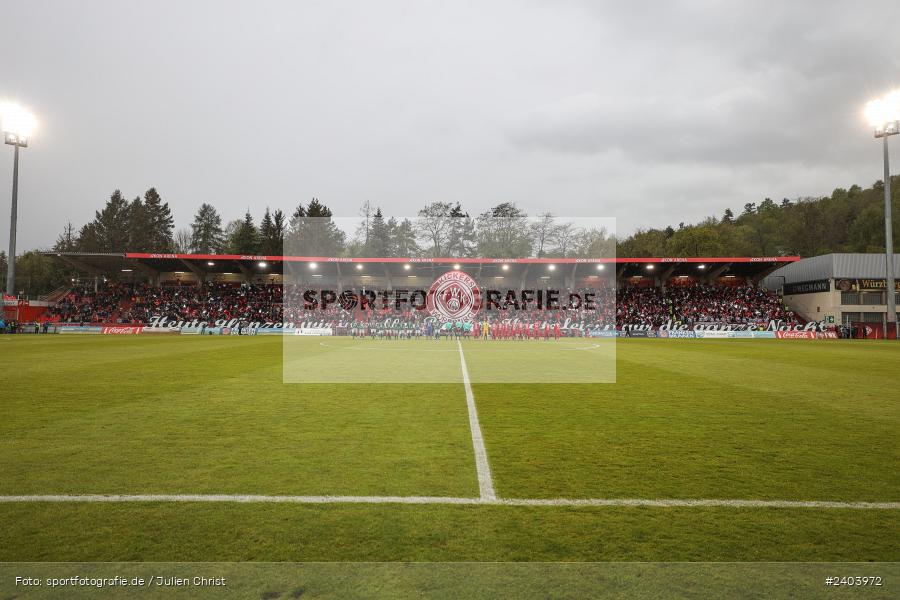 AKON Arena, Würzburg, 20.04.2024, sport, action, BFV, Fussball, April 2024, 30. Spieltag, Regionalliga Bayern, 1. FC Schweinfurt 1905, FC Würzburger Kickers - Bild-ID: 2403972