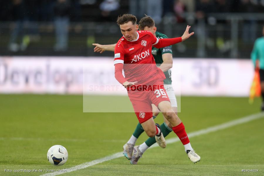 AKON Arena, Würzburg, 20.04.2024, sport, action, BFV, Fussball, April 2024, 30. Spieltag, Regionalliga Bayern, 1. FC Schweinfurt 1905, FC Würzburger Kickers - Bild-ID: 2404029