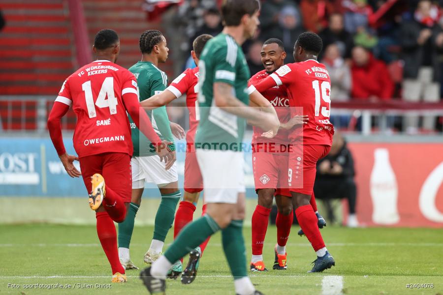 AKON Arena, Würzburg, 20.04.2024, sport, action, BFV, Fussball, April 2024, 30. Spieltag, Regionalliga Bayern, 1. FC Schweinfurt 1905, FC Würzburger Kickers - Bild-ID: 2404078