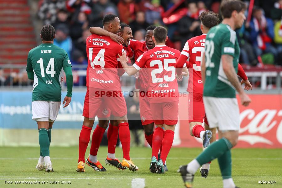 AKON Arena, Würzburg, 20.04.2024, sport, action, BFV, Fussball, April 2024, 30. Spieltag, Regionalliga Bayern, 1. FC Schweinfurt 1905, FC Würzburger Kickers - Bild-ID: 2404079