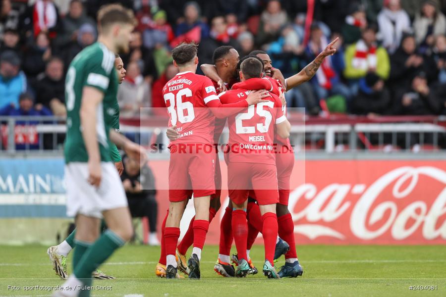 AKON Arena, Würzburg, 20.04.2024, sport, action, BFV, Fussball, April 2024, 30. Spieltag, Regionalliga Bayern, 1. FC Schweinfurt 1905, FC Würzburger Kickers - Bild-ID: 2404081