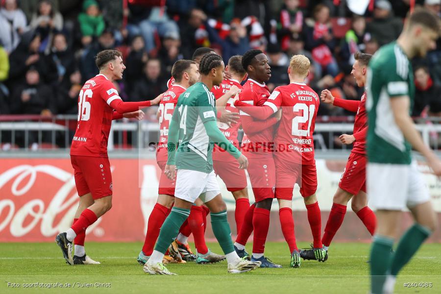 AKON Arena, Würzburg, 20.04.2024, sport, action, BFV, Fussball, April 2024, 30. Spieltag, Regionalliga Bayern, 1. FC Schweinfurt 1905, FC Würzburger Kickers - Bild-ID: 2404083