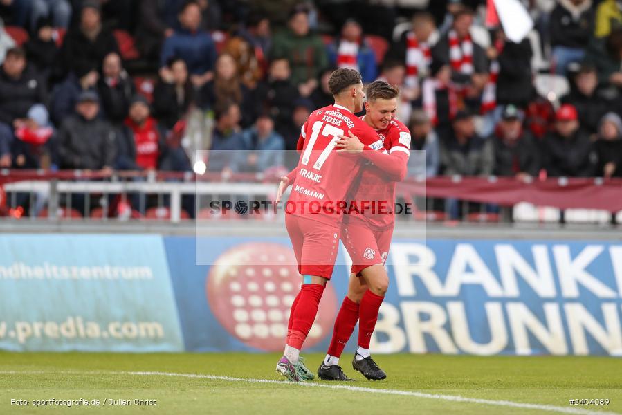 AKON Arena, Würzburg, 20.04.2024, sport, action, BFV, Fussball, April 2024, 30. Spieltag, Regionalliga Bayern, 1. FC Schweinfurt 1905, FC Würzburger Kickers - Bild-ID: 2404089