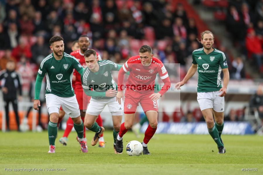 AKON Arena, Würzburg, 20.04.2024, sport, action, BFV, Fussball, April 2024, 30. Spieltag, Regionalliga Bayern, 1. FC Schweinfurt 1905, FC Würzburger Kickers - Bild-ID: 2404102