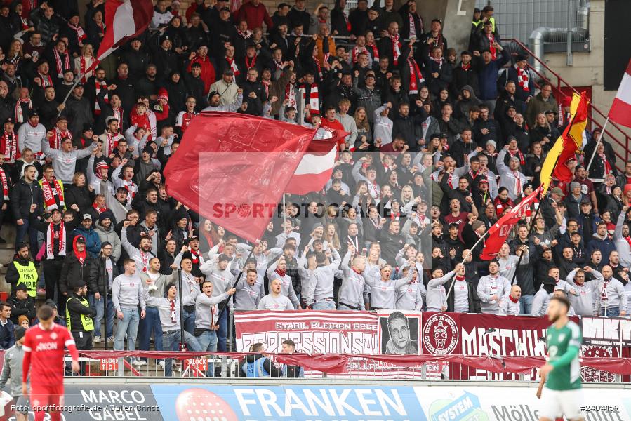 AKON Arena, Würzburg, 20.04.2024, sport, action, BFV, Fussball, April 2024, 30. Spieltag, Regionalliga Bayern, 1. FC Schweinfurt 1905, FC Würzburger Kickers - Bild-ID: 2404159