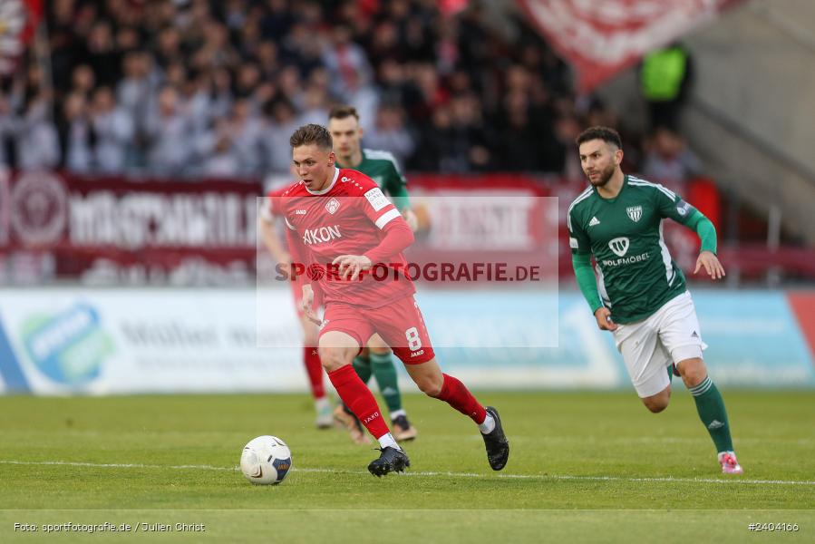 AKON Arena, Würzburg, 20.04.2024, sport, action, BFV, Fussball, April 2024, 30. Spieltag, Regionalliga Bayern, 1. FC Schweinfurt 1905, FC Würzburger Kickers - Bild-ID: 2404166