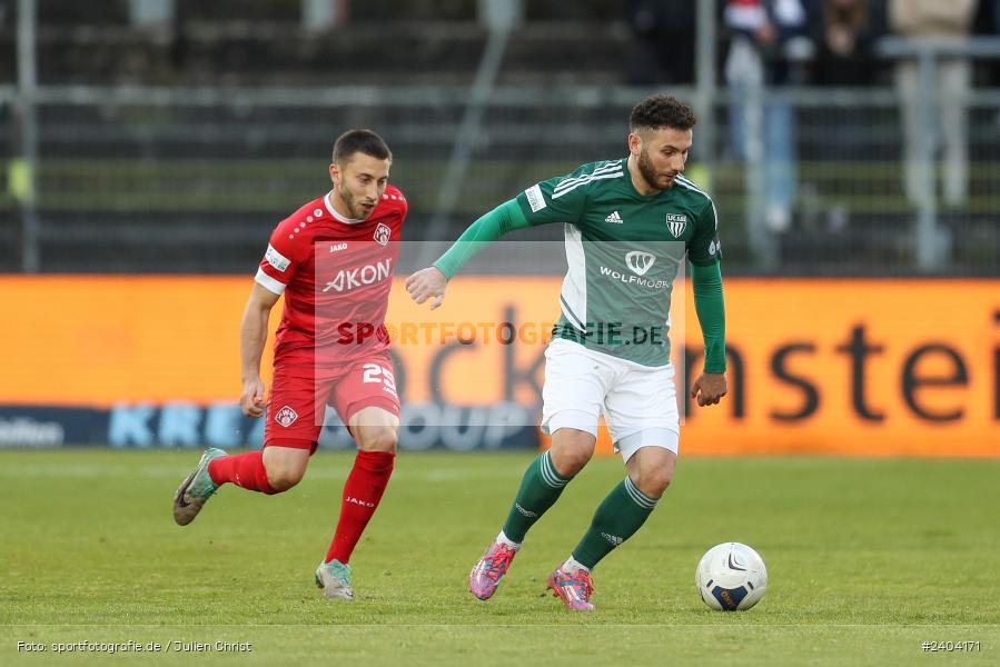 AKON Arena, Würzburg, 20.04.2024, sport, action, BFV, Fussball, April 2024, 30. Spieltag, Regionalliga Bayern, 1. FC Schweinfurt 1905, FC Würzburger Kickers - Bild-ID: 2404171