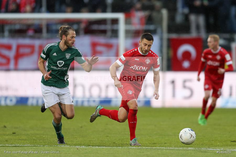 AKON Arena, Würzburg, 20.04.2024, sport, action, BFV, Fussball, April 2024, 30. Spieltag, Regionalliga Bayern, 1. FC Schweinfurt 1905, FC Würzburger Kickers - Bild-ID: 2404213