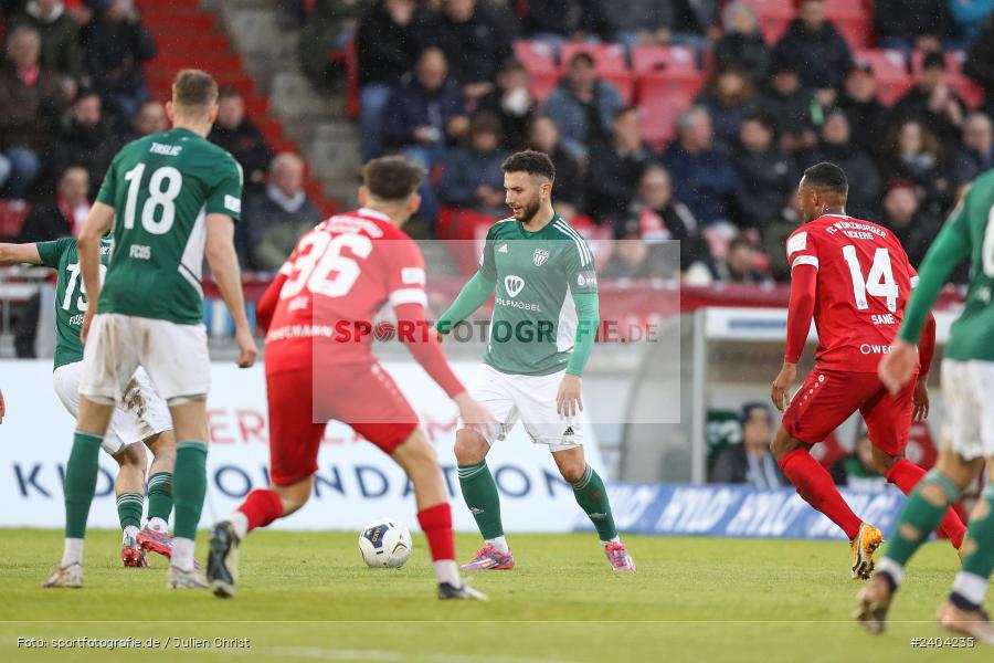 AKON Arena, Würzburg, 20.04.2024, sport, action, BFV, Fussball, April 2024, 30. Spieltag, Regionalliga Bayern, 1. FC Schweinfurt 1905, FC Würzburger Kickers - Bild-ID: 2404235