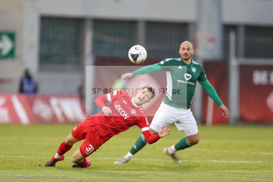 AKON Arena, Würzburg, 20.04.2024, sport, action, BFV, Fussball, April 2024, 30. Spieltag, Regionalliga Bayern, 1. FC Schweinfurt 1905, FC Würzburger Kickers - Bild-ID: 2404240