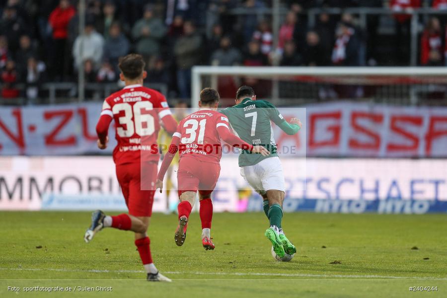 AKON Arena, Würzburg, 20.04.2024, sport, action, BFV, Fussball, April 2024, 30. Spieltag, Regionalliga Bayern, 1. FC Schweinfurt 1905, FC Würzburger Kickers - Bild-ID: 2404244