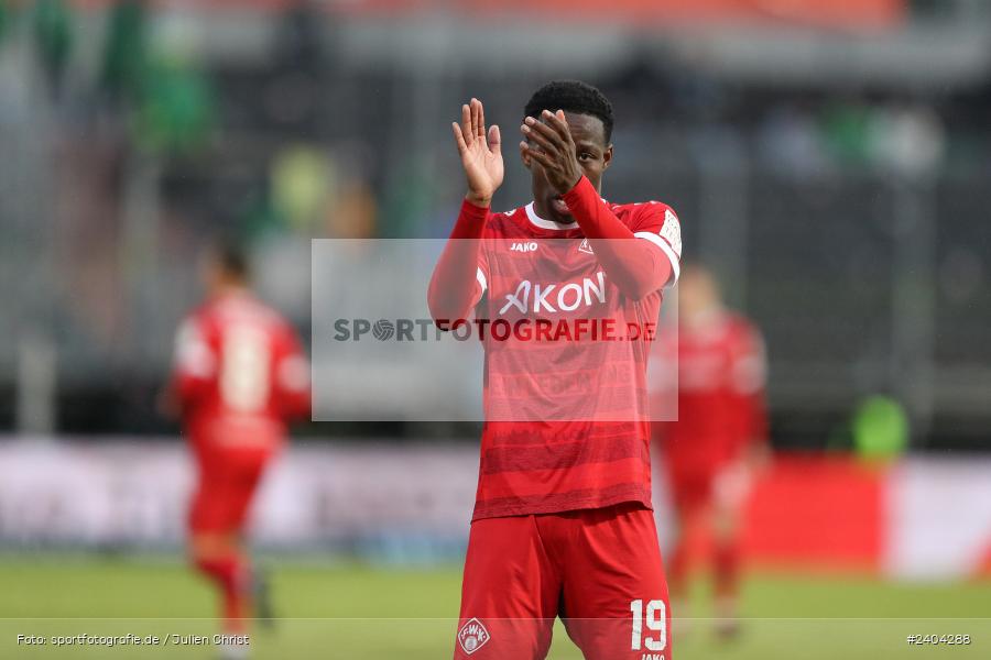 AKON Arena, Würzburg, 20.04.2024, sport, action, BFV, Fussball, April 2024, 30. Spieltag, Regionalliga Bayern, 1. FC Schweinfurt 1905, FC Würzburger Kickers - Bild-ID: 2404288