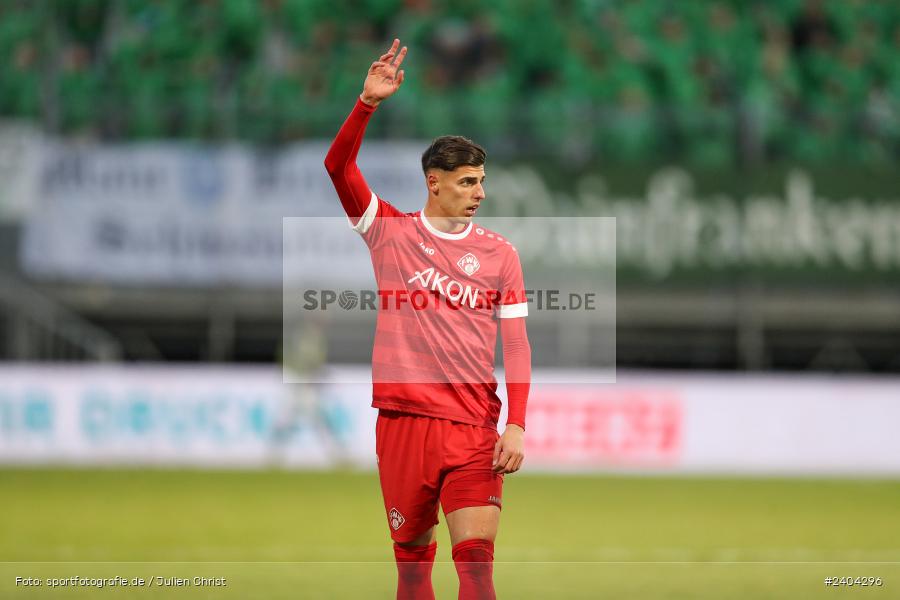 AKON Arena, Würzburg, 20.04.2024, sport, action, BFV, Fussball, April 2024, 30. Spieltag, Regionalliga Bayern, 1. FC Schweinfurt 1905, FC Würzburger Kickers - Bild-ID: 2404296