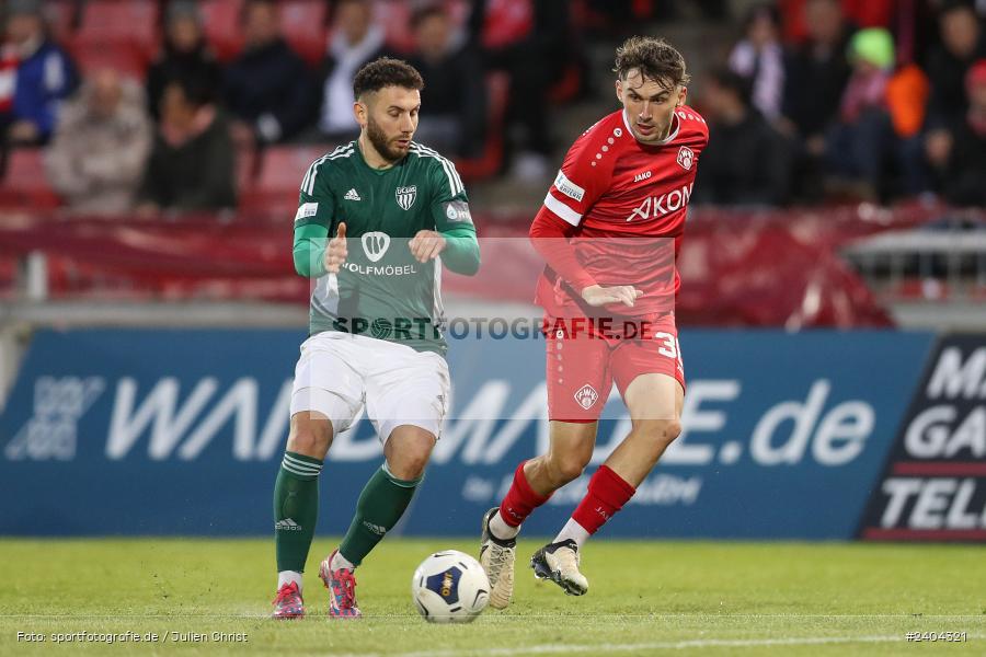 AKON Arena, Würzburg, 20.04.2024, sport, action, BFV, Fussball, April 2024, 30. Spieltag, Regionalliga Bayern, 1. FC Schweinfurt 1905, FC Würzburger Kickers - Bild-ID: 2404321