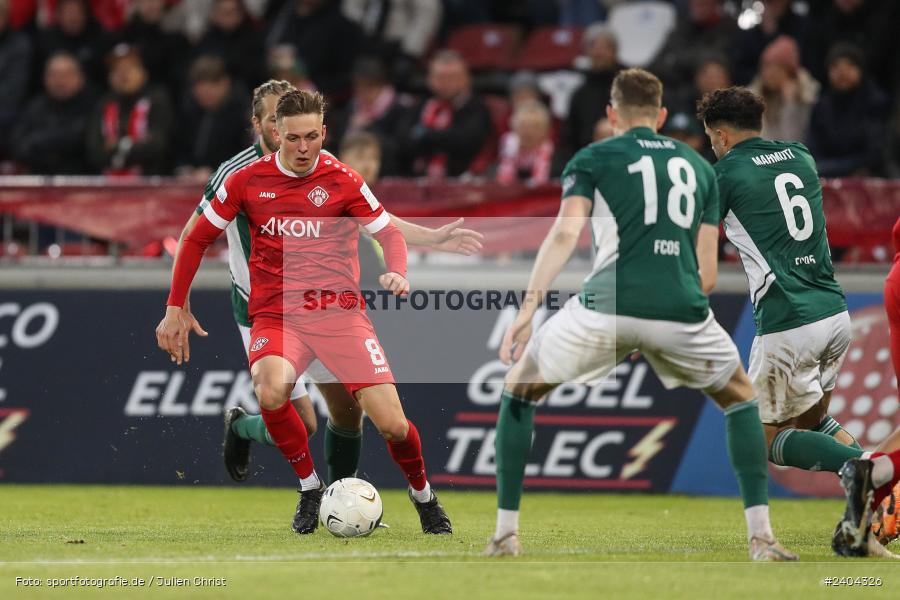 AKON Arena, Würzburg, 20.04.2024, sport, action, BFV, Fussball, April 2024, 30. Spieltag, Regionalliga Bayern, 1. FC Schweinfurt 1905, FC Würzburger Kickers - Bild-ID: 2404326