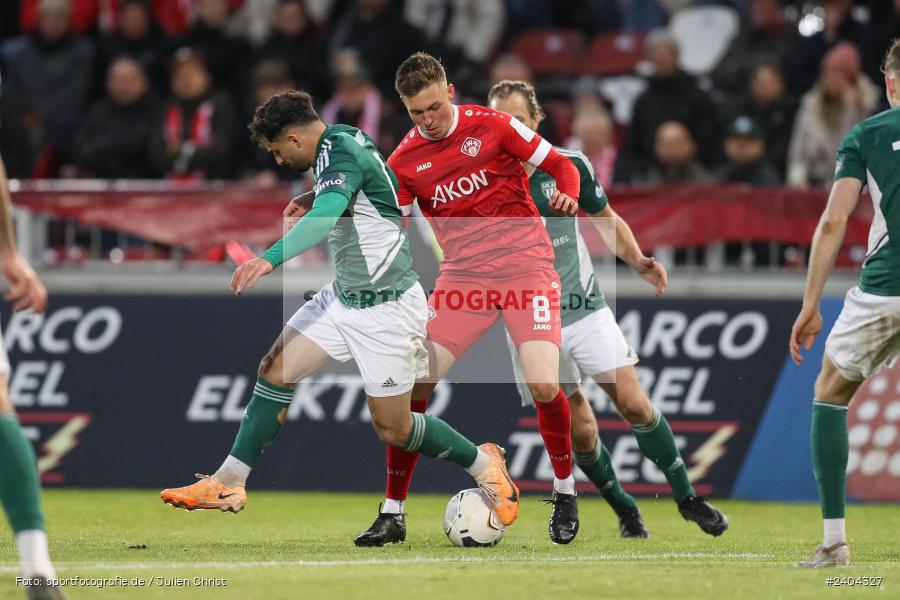 AKON Arena, Würzburg, 20.04.2024, sport, action, BFV, Fussball, April 2024, 30. Spieltag, Regionalliga Bayern, 1. FC Schweinfurt 1905, FC Würzburger Kickers - Bild-ID: 2404327