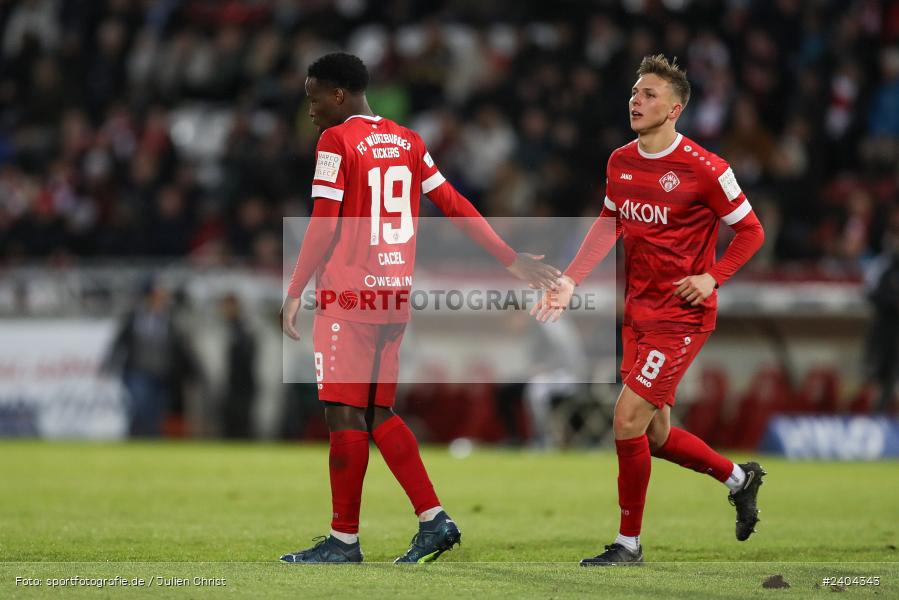 AKON Arena, Würzburg, 20.04.2024, sport, action, BFV, Fussball, April 2024, 30. Spieltag, Regionalliga Bayern, 1. FC Schweinfurt 1905, FC Würzburger Kickers - Bild-ID: 2404343