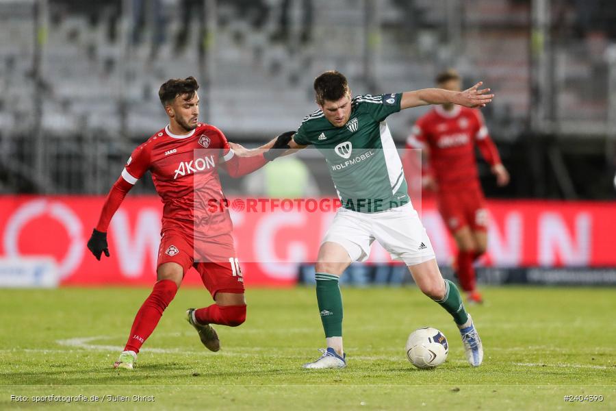 AKON Arena, Würzburg, 20.04.2024, sport, action, BFV, Fussball, April 2024, 30. Spieltag, Regionalliga Bayern, 1. FC Schweinfurt 1905, FC Würzburger Kickers - Bild-ID: 2404390