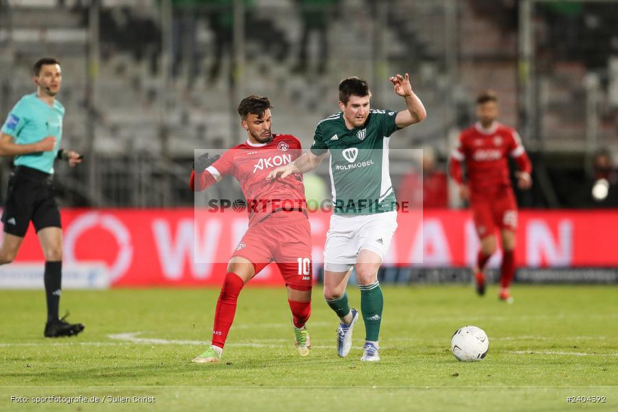 AKON Arena, Würzburg, 20.04.2024, sport, action, BFV, Fussball, April 2024, 30. Spieltag, Regionalliga Bayern, 1. FC Schweinfurt 1905, FC Würzburger Kickers - Bild-ID: 2404392