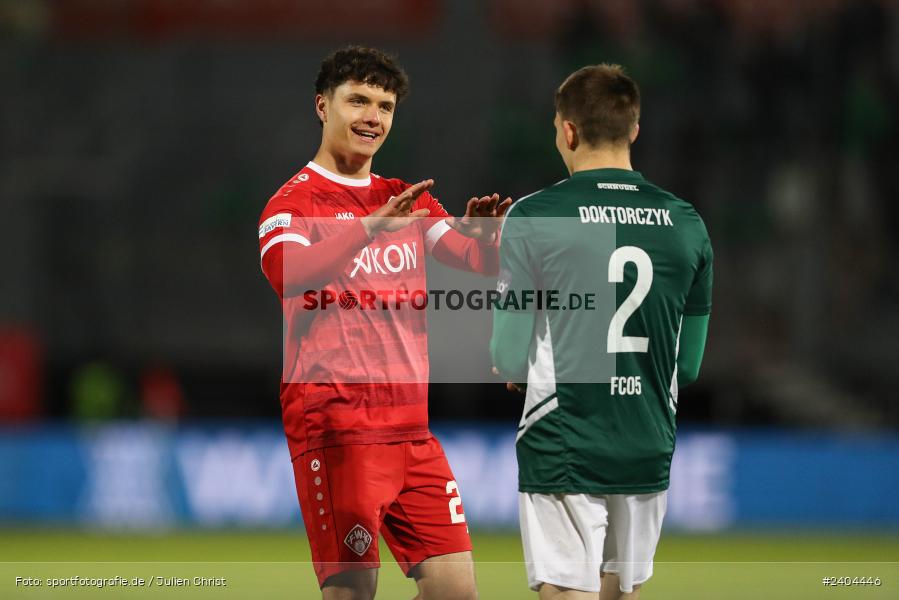 AKON Arena, Würzburg, 20.04.2024, sport, action, BFV, Fussball, April 2024, 30. Spieltag, Regionalliga Bayern, 1. FC Schweinfurt 1905, FC Würzburger Kickers - Bild-ID: 2404446