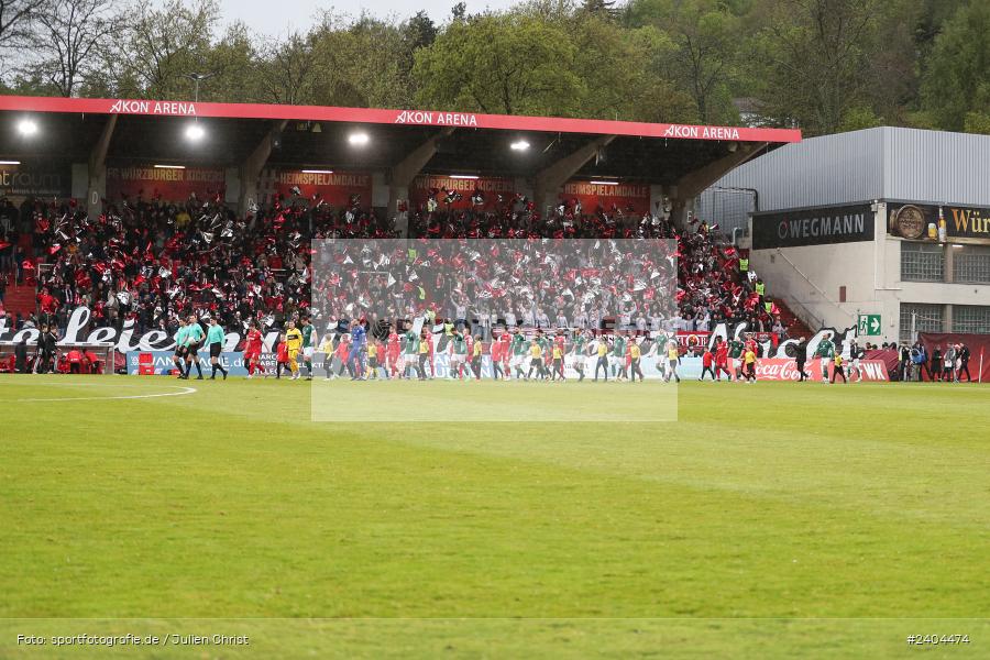AKON Arena, Würzburg, 20.04.2024, sport, action, BFV, Fussball, April 2024, 30. Spieltag, Regionalliga Bayern, 1. FC Schweinfurt 1905, FC Würzburger Kickers - Bild-ID: 2404474