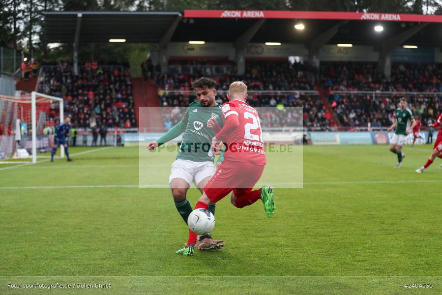 AKON Arena, Würzburg, 20.04.2024, sport, action, BFV, Fussball, April 2024, 30. Spieltag, Regionalliga Bayern, 1. FC Schweinfurt 1905, FC Würzburger Kickers - Bild-ID: 2404530