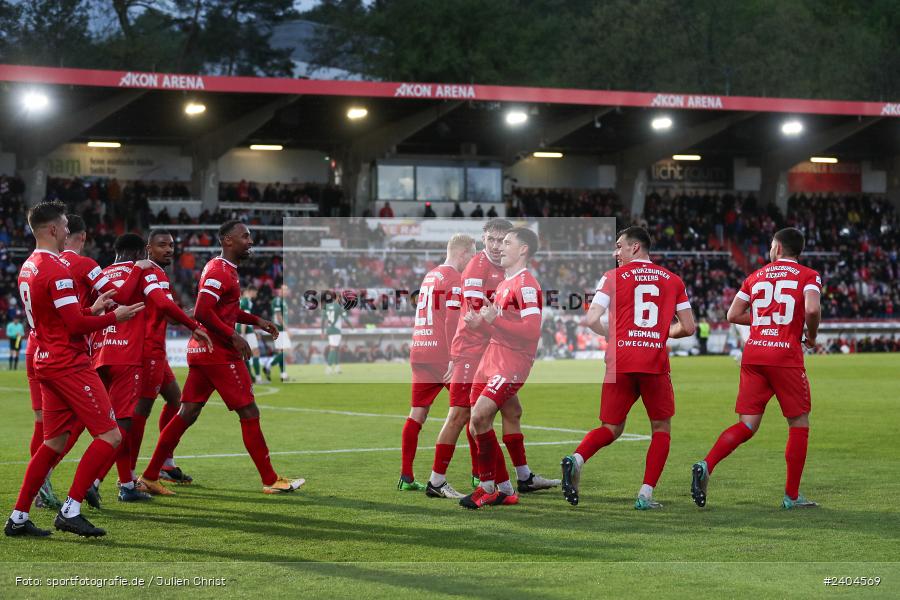 AKON Arena, Würzburg, 20.04.2024, sport, action, BFV, Fussball, April 2024, 30. Spieltag, Regionalliga Bayern, 1. FC Schweinfurt 1905, FC Würzburger Kickers - Bild-ID: 2404569