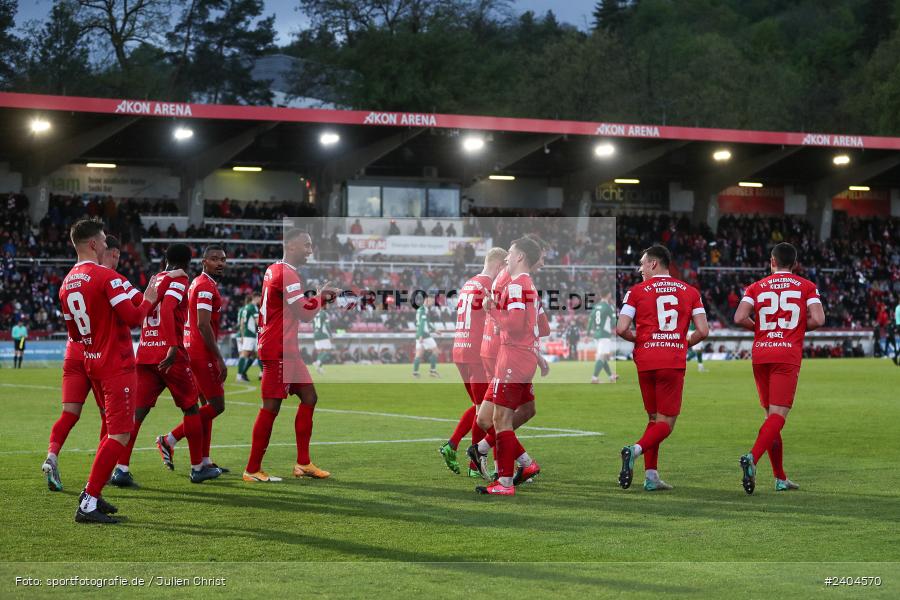 AKON Arena, Würzburg, 20.04.2024, sport, action, BFV, Fussball, April 2024, 30. Spieltag, Regionalliga Bayern, 1. FC Schweinfurt 1905, FC Würzburger Kickers - Bild-ID: 2404570
