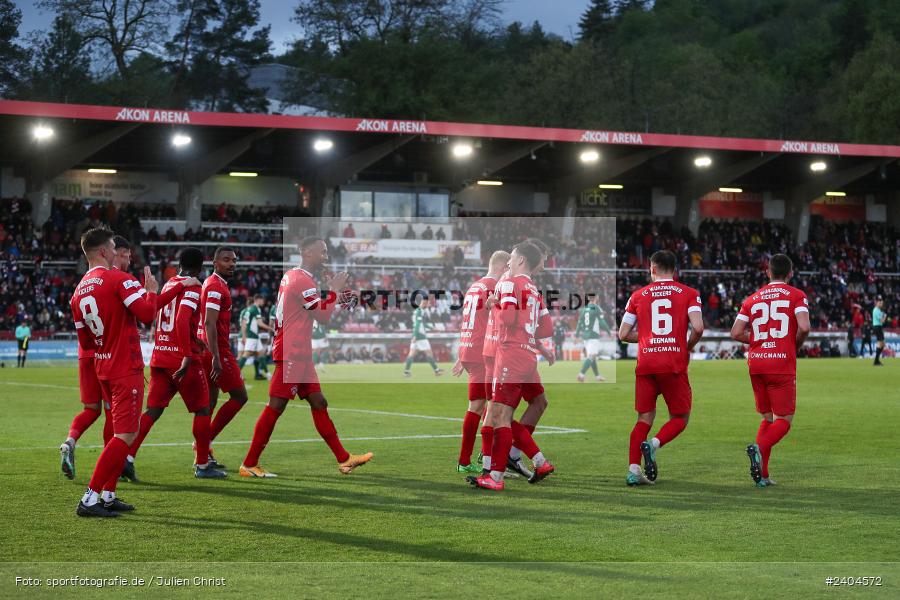 AKON Arena, Würzburg, 20.04.2024, sport, action, BFV, Fussball, April 2024, 30. Spieltag, Regionalliga Bayern, 1. FC Schweinfurt 1905, FC Würzburger Kickers - Bild-ID: 2404572