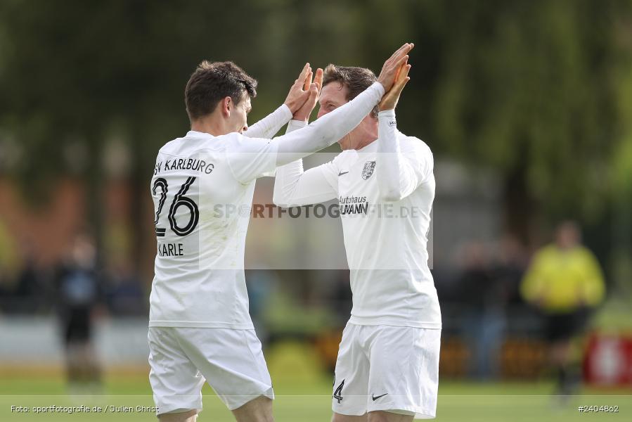 Sportgelände, Karlburg, 20.04.2024, sport, action, BFV, Fussball, April 2024, 30. Spieltag, Landesliga Nordwest, ASV, TSV, ASV Rimpar, TSV Karlburg - Bild-ID: 2404862