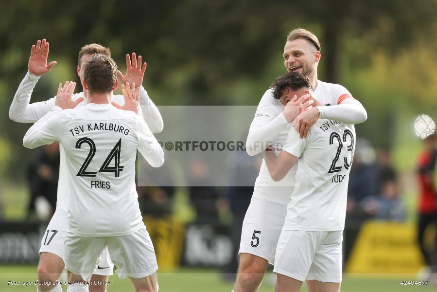 Sportgelände, Karlburg, 20.04.2024, sport, action, BFV, Fussball, April 2024, 30. Spieltag, Landesliga Nordwest, ASV, TSV, ASV Rimpar, TSV Karlburg - Bild-ID: 2404897