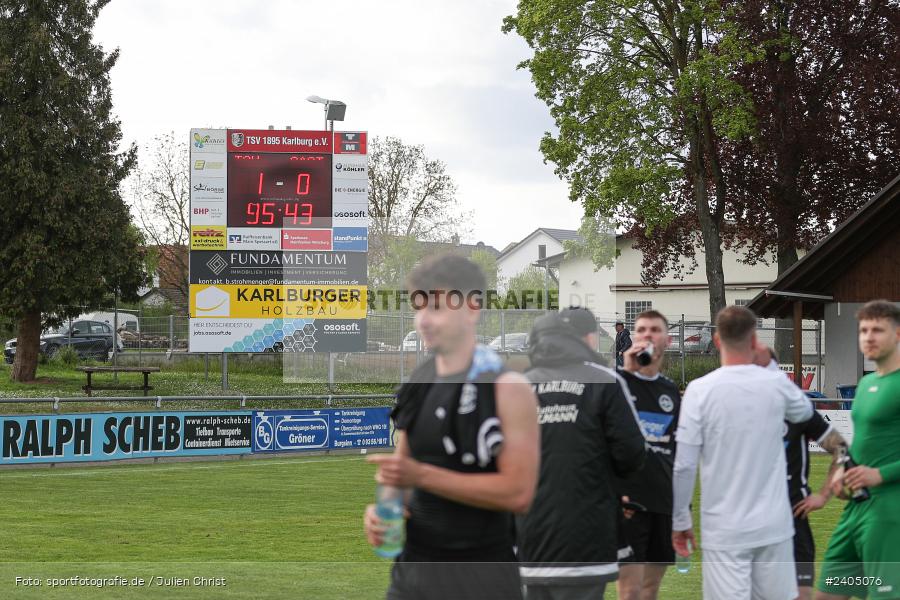 Sportgelände, Karlburg, 20.04.2024, sport, action, BFV, Fussball, April 2024, 30. Spieltag, Landesliga Nordwest, ASV, TSV, ASV Rimpar, TSV Karlburg - Bild-ID: 2405076