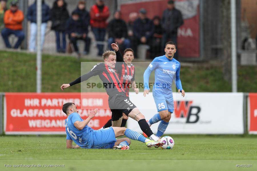 NGN Arena, Aubstadt, 20.04.2024, sport, action, BFV, Fussball, April 2024, 30. Spieltag, Regionalliga Bayern, FVI, AUB, FV Illertissen, TSV Aubstadt - Bild-ID: 2405281