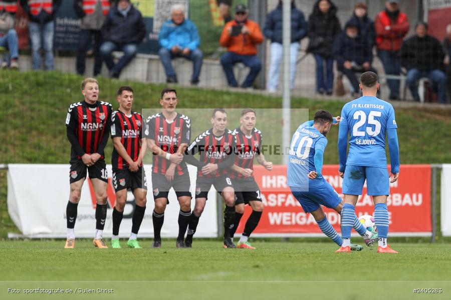 NGN Arena, Aubstadt, 20.04.2024, sport, action, BFV, Fussball, April 2024, 30. Spieltag, Regionalliga Bayern, FVI, AUB, FV Illertissen, TSV Aubstadt - Bild-ID: 2405283