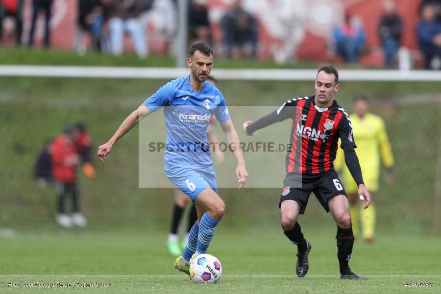 NGN Arena, Aubstadt, 20.04.2024, sport, action, BFV, Fussball, April 2024, 30. Spieltag, Regionalliga Bayern, FVI, AUB, FV Illertissen, TSV Aubstadt - Bild-ID: 2405287