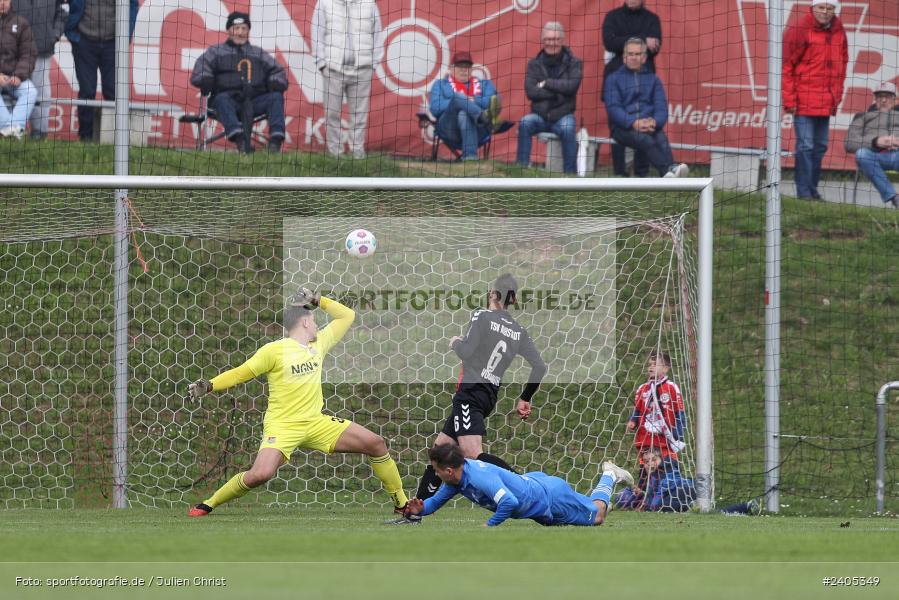 NGN Arena, Aubstadt, 20.04.2024, sport, action, BFV, Fussball, April 2024, 30. Spieltag, Regionalliga Bayern, FVI, AUB, FV Illertissen, TSV Aubstadt - Bild-ID: 2405349