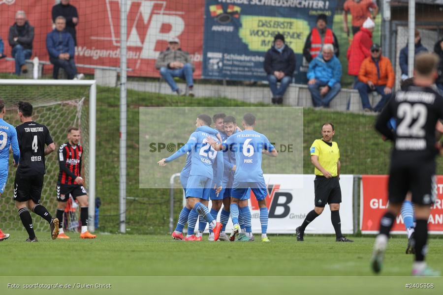 NGN Arena, Aubstadt, 20.04.2024, sport, action, BFV, Fussball, April 2024, 30. Spieltag, Regionalliga Bayern, FVI, AUB, FV Illertissen, TSV Aubstadt - Bild-ID: 2405358