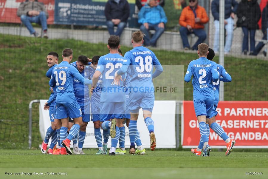 NGN Arena, Aubstadt, 20.04.2024, sport, action, BFV, Fussball, April 2024, 30. Spieltag, Regionalliga Bayern, FVI, AUB, FV Illertissen, TSV Aubstadt - Bild-ID: 2405360